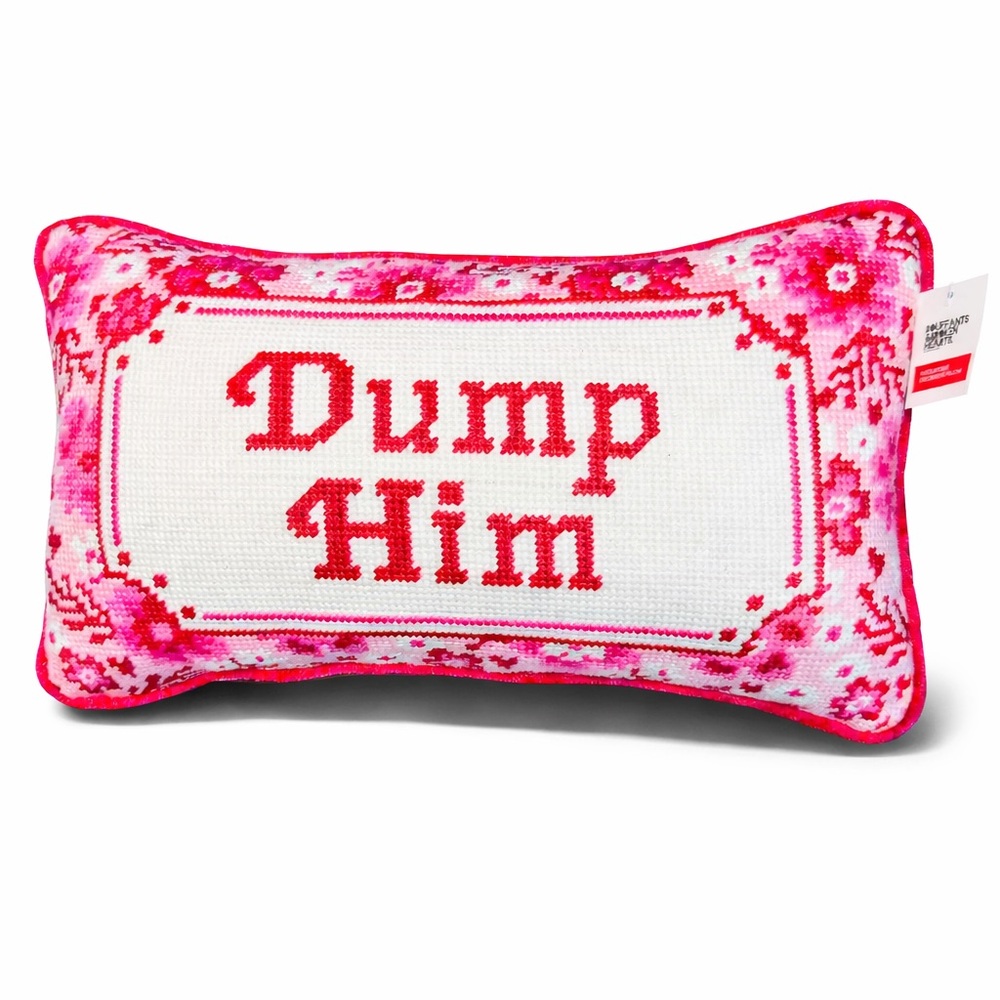 Pink and Red Accent Pillow